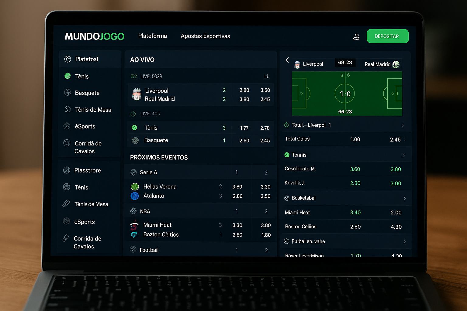 Apostas esportivas no cassino online MUNDOJOGO